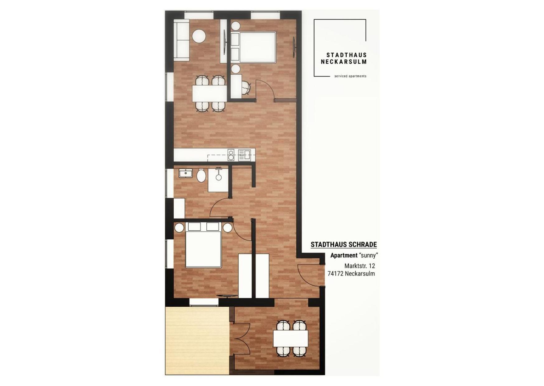 Stadthaus Neckarsulm Serviced Apartments - Stadthaus Schrade Bagian luar foto